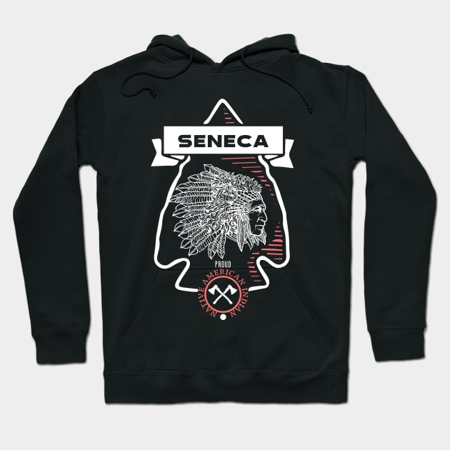 Seneca Tribe Native American Indian Proud Arrow Vintage Hoodie by The Dirty Gringo